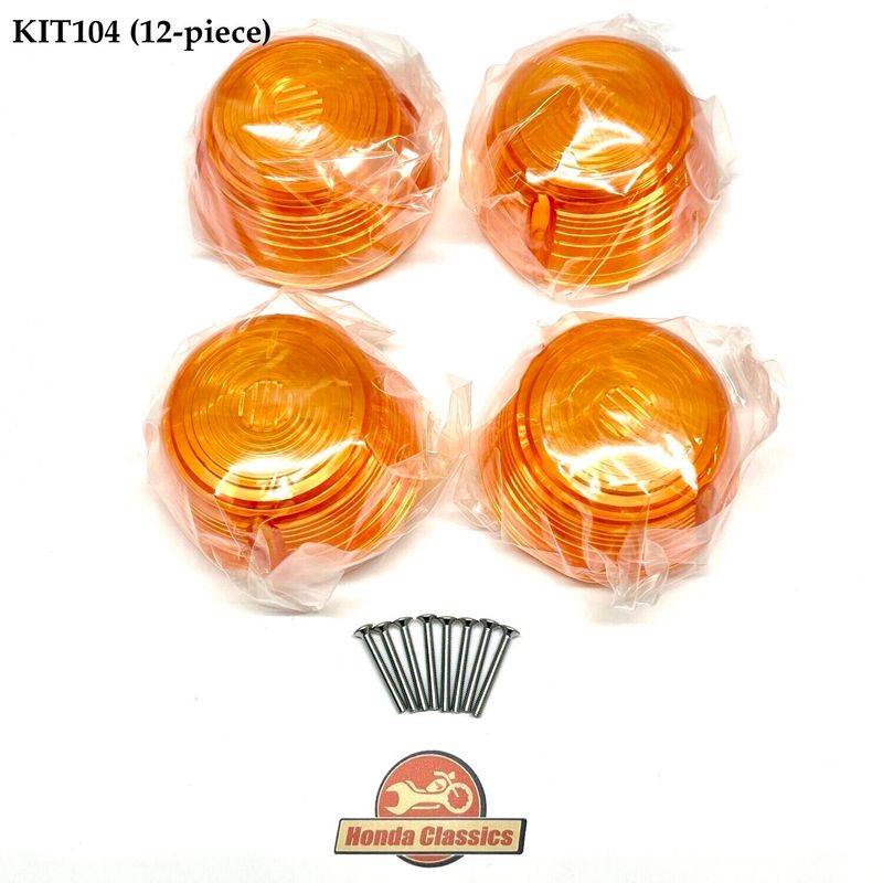 Indicator Winker Lens & Screws Set x 4 - KIT104 Indicator Winker Lens & Screws Set x 4 - KIT104