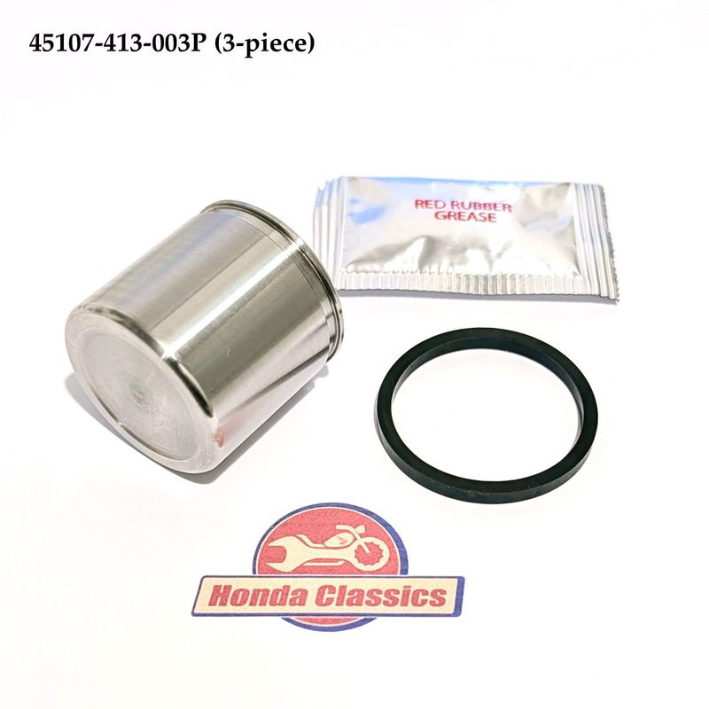 Brake Caliper Piston, Stainless-Steel & Seal - 45107-413-003P