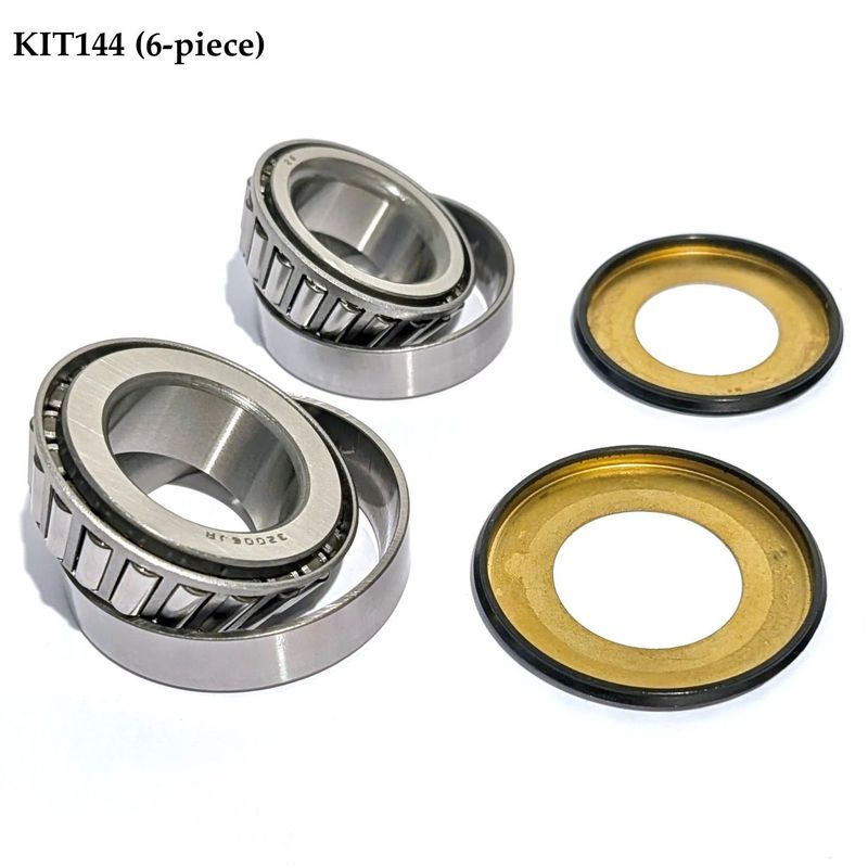 Steering Head Bearing Kit, Tapered Roller (6-piece) - KIT144 Steering Head Bearing Kit, Tapered Roller (6-piece) - KIT144