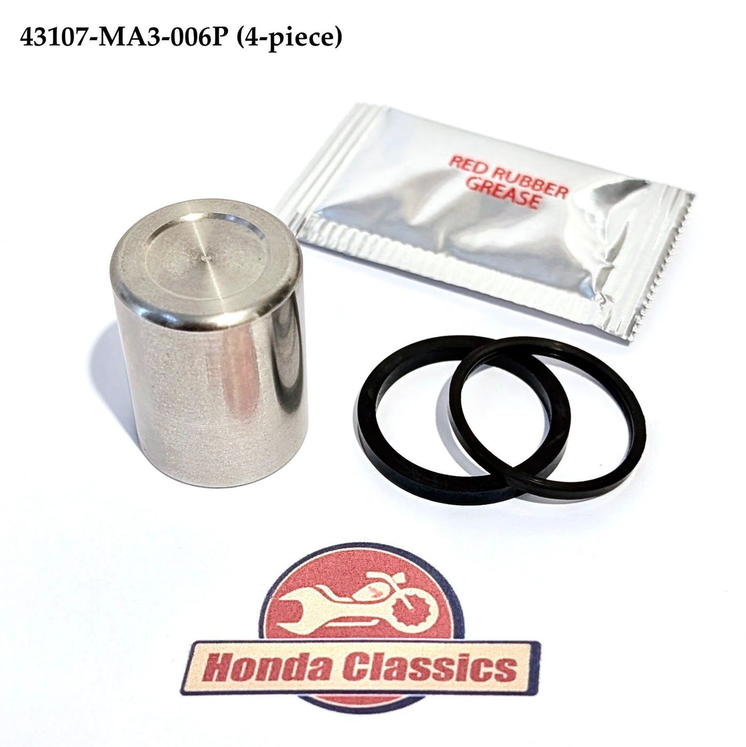 Brake Caliper Piston, Stainless-Steel & Seal. 43107-MA3-006P Brake Caliper Piston, Stainless-Steel & Seal. 43107-MA3-006P