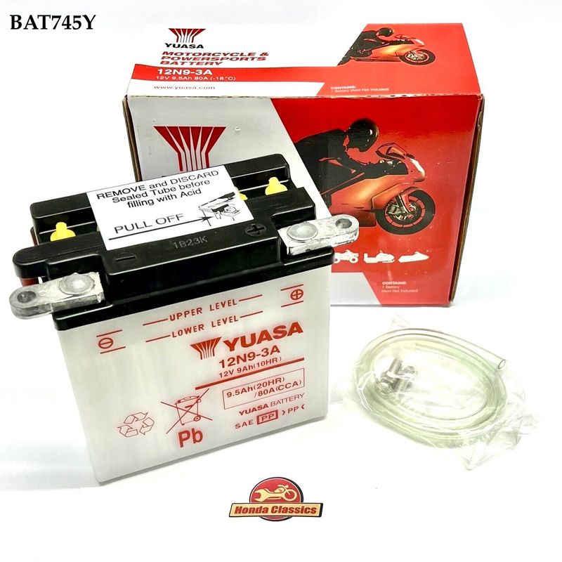 Battery, Yuasa - 12N9-3A. BAT745Y Battery, Yuasa - 12N9-3A. BAT745Y