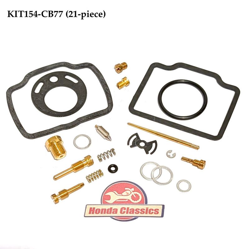 Carburettor Repair Kit (21-piece). KIT154-CB77 Carburettor Repair Kit (21-piece). KIT154-CB77