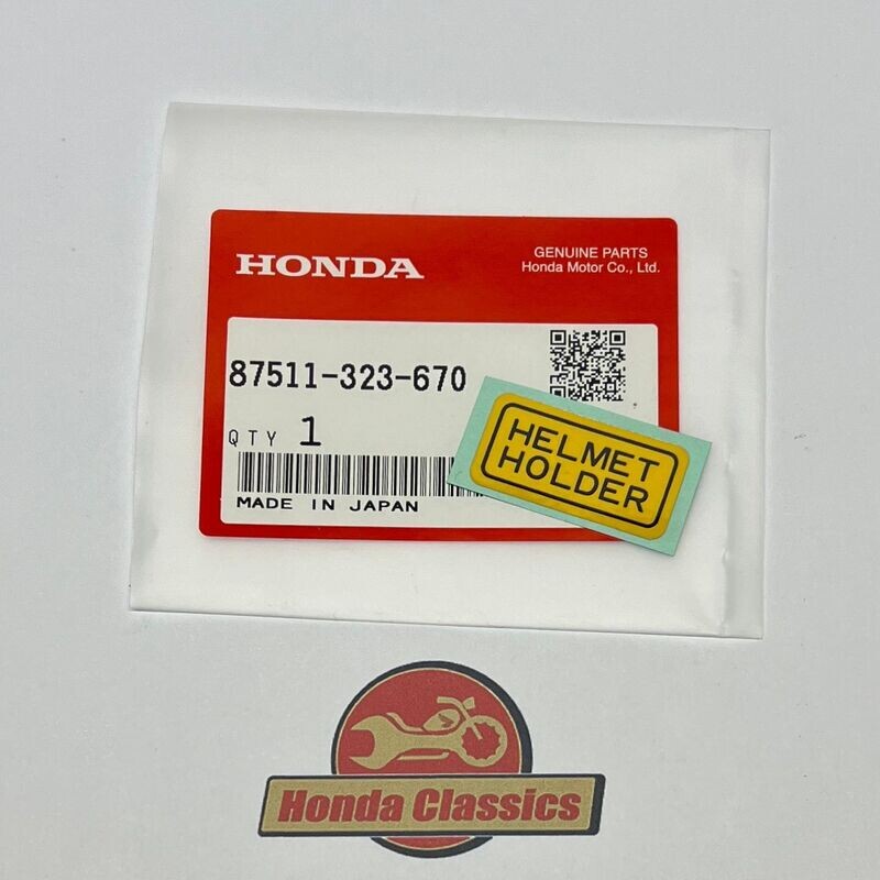 Decal, Helmet Holder. 87511-323-670