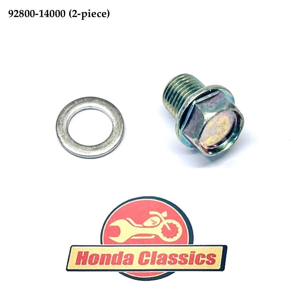 Engine Oil Sump Drain Bolt & Washer, 14mm (2-piece). 92800-14000 Engine Oil Sump Drain Bolt & Washer, 14mm (2-piece). 92800-14000