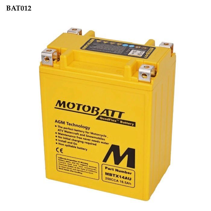 Battery, Motobatt MBTX14AU - BAT012 Battery, Motobatt MBTX14AU - BAT012