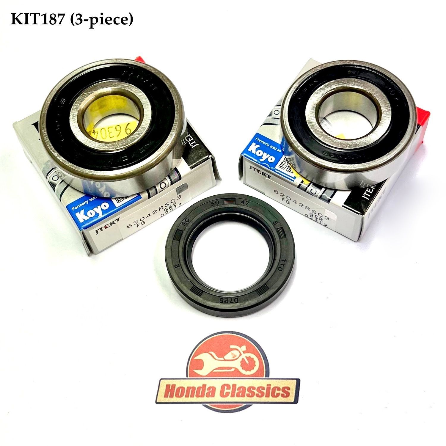 Rear Wheel Bearings & Dust Seal Set (3-piece) - KIT187 Rear Wheel Bearings & Dust Seal Set (3-piece) - KIT187