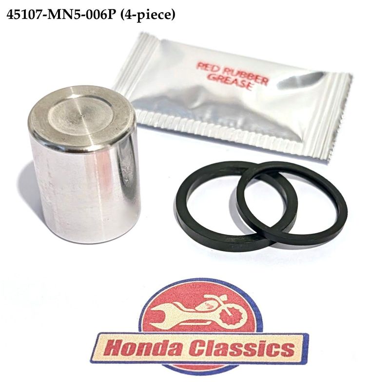 Brake Caliper Piston Stainless-Steel & Seals (4-piece). 45107-MN5-006P Brake Caliper Piston Stainless-Steel & Seals (4-piece). 45107-MN5-006P