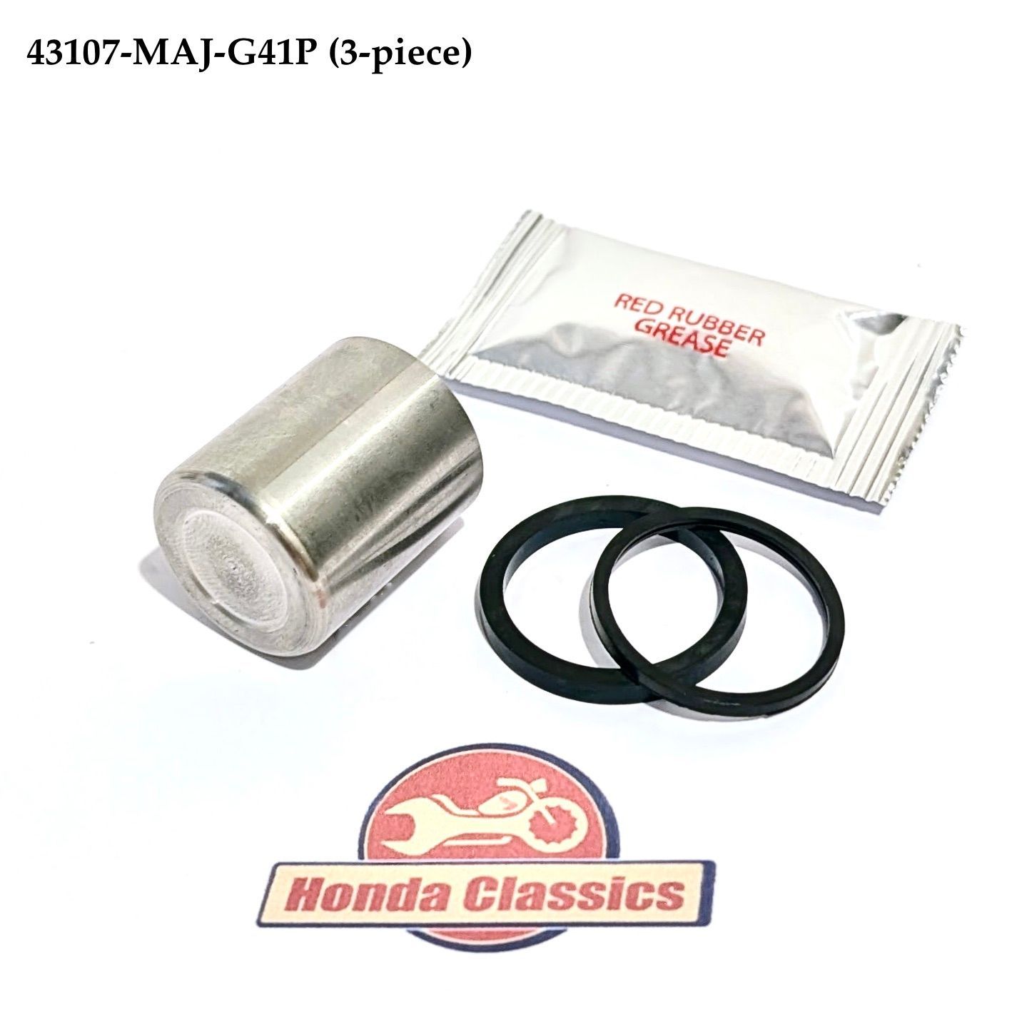 Brake Caliper Piston Stainless-Steel & Seals. 43107-MAJ-G41P Brake Caliper Piston Stainless-Steel & Seals. 43107-MAJ-G41P