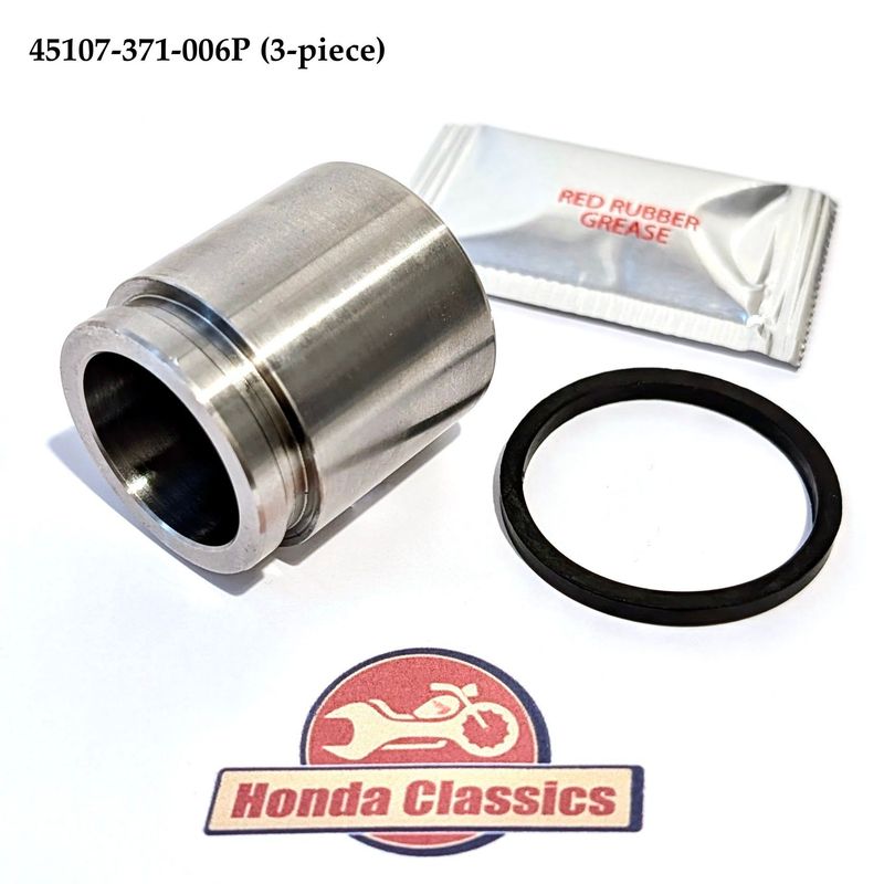 Front Brake Caliper Piston Stainless Steel & Seal Set. 45107-371-006P Front Brake Caliper Piston Stainless Steel & Seal Set. 45107-371-006P