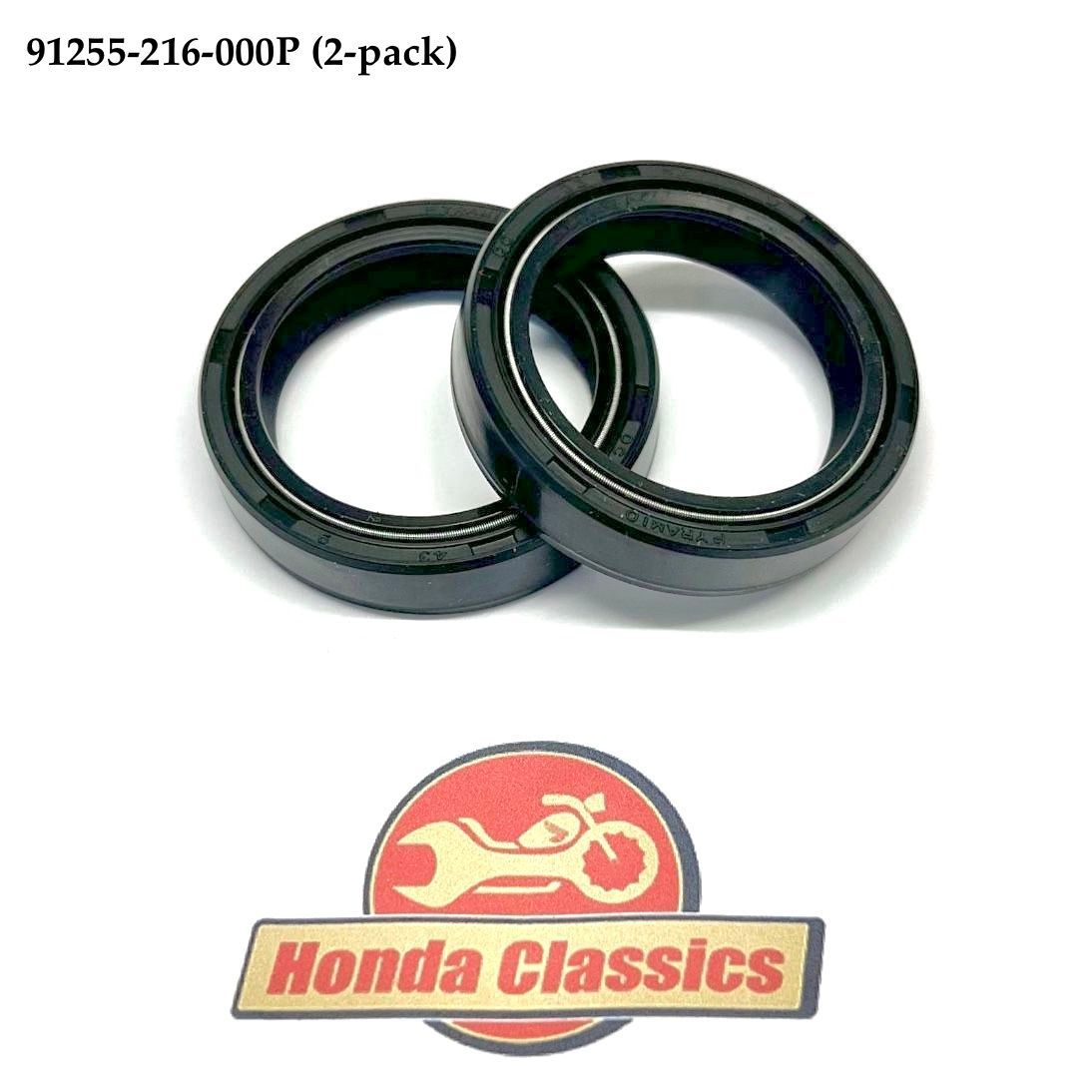 Front Fork Oil Seals (2-pack). 91255-216-000P