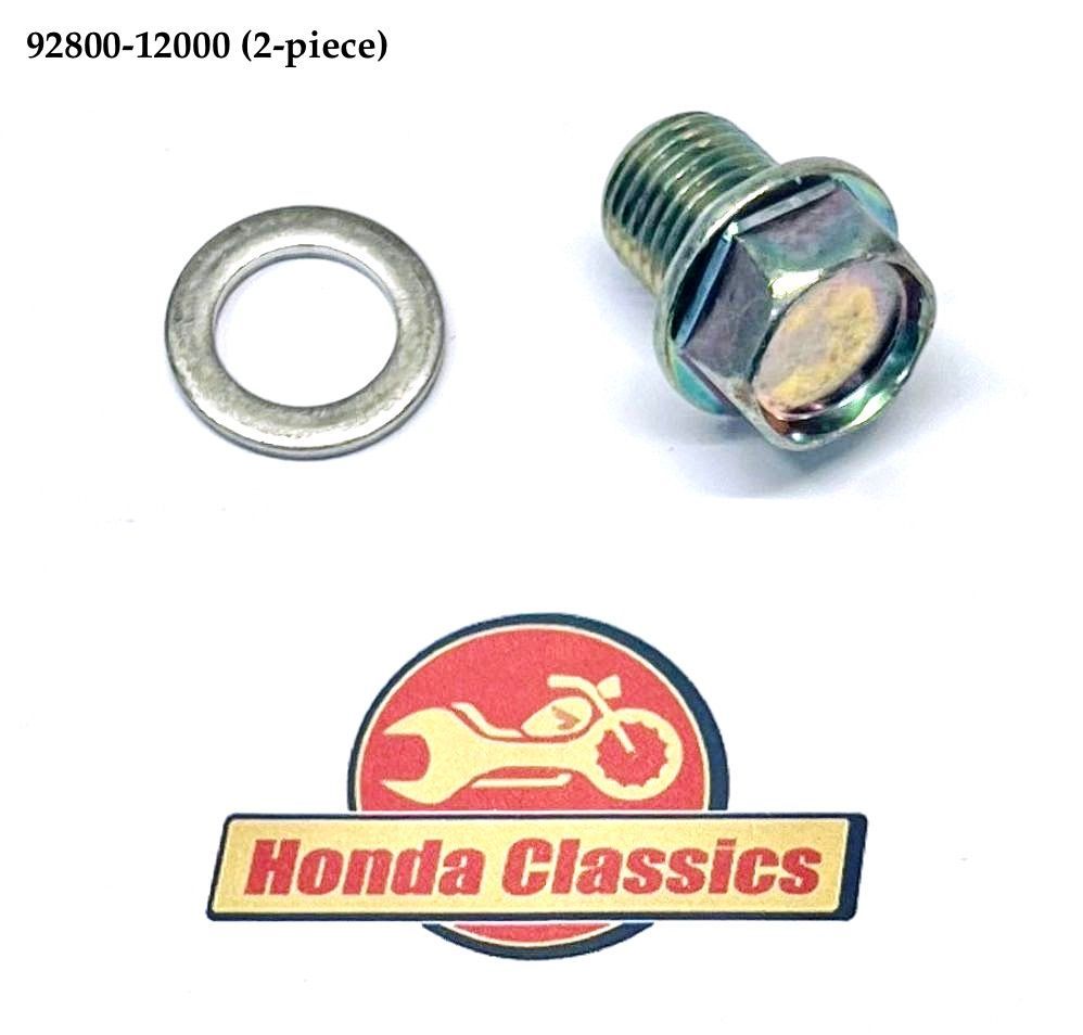 Engine Oil Sump Drain Bolt & Washer, 12mm (2-piece). 92800-12000