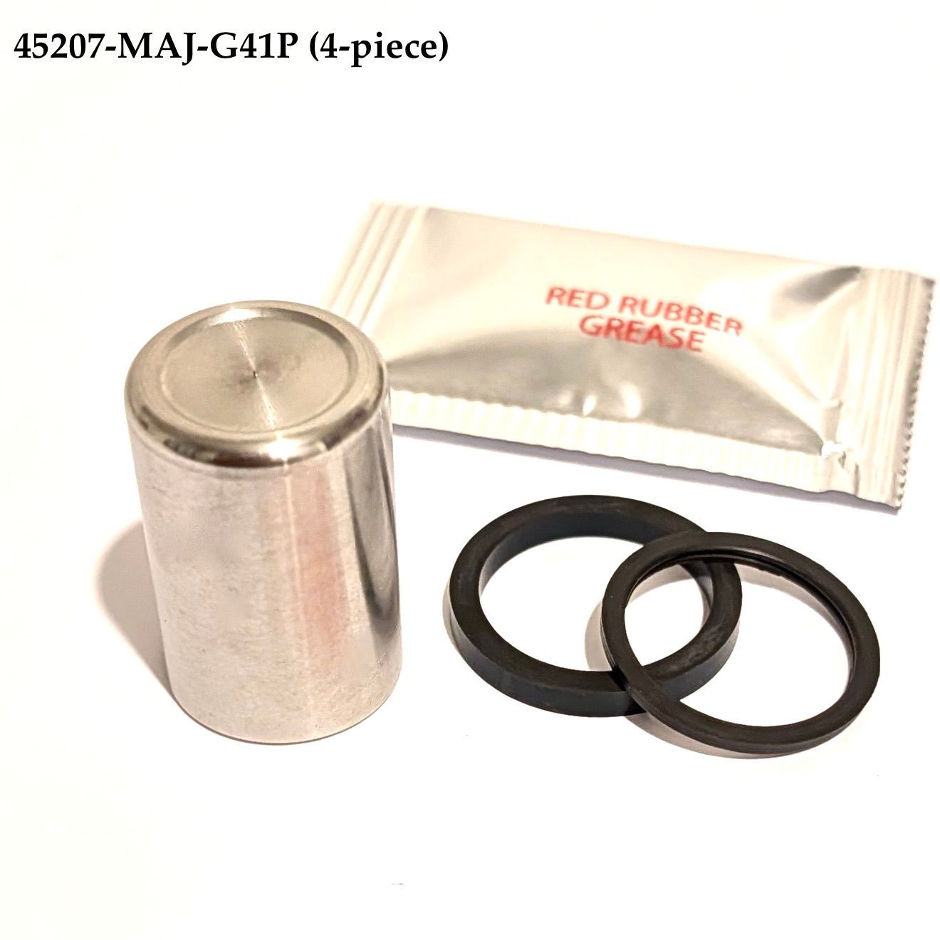 Brake Caliper Piston Stainless-Steel & Seals (4-piece). 45207-MAJ-G41P Brake Caliper Piston Stainless-Steel & Seals (4-piece). 45207-MAJ-G41P