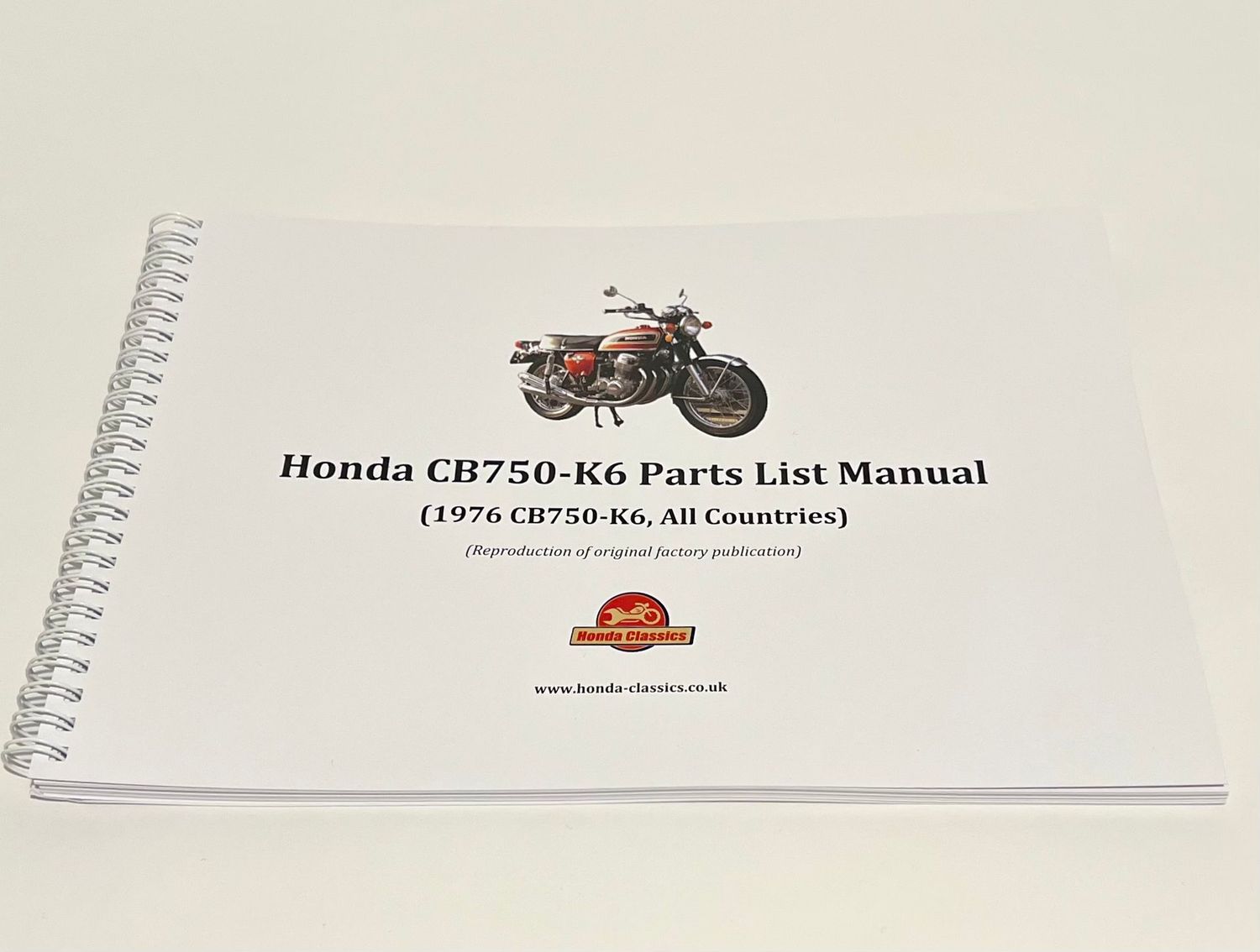 Factory Parts List Manual, CB750-K6 - HPL033