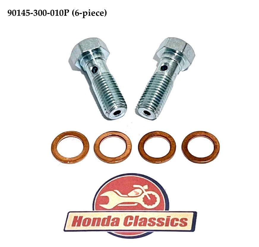 Brake Banjo Oil Bolt & Copper Crush Washers (4-piece). 90145-300-010P Brake Banjo Oil Bolt & Copper Crush Washers (4-piece). 90145-300-010P