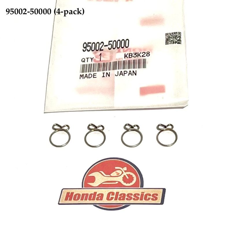 Clips, Fuel Line Tube Pipe (4-pack). 95002-50000