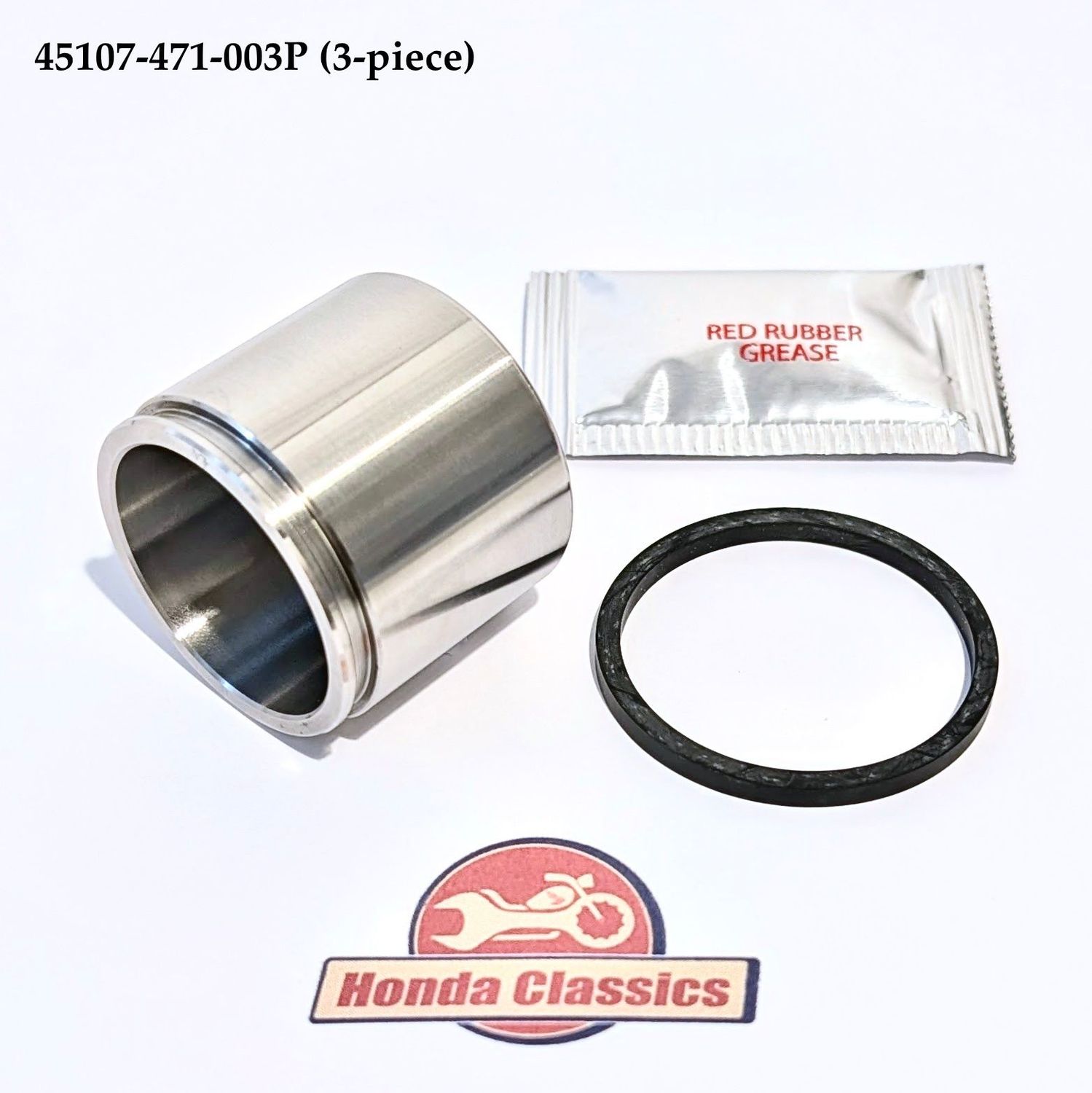 Front Brake Caliper Piston Stainless Steel & Seal Set. 45107-471-003P Front Brake Caliper Piston Stainless Steel & Seal Set. 45107-471-003P