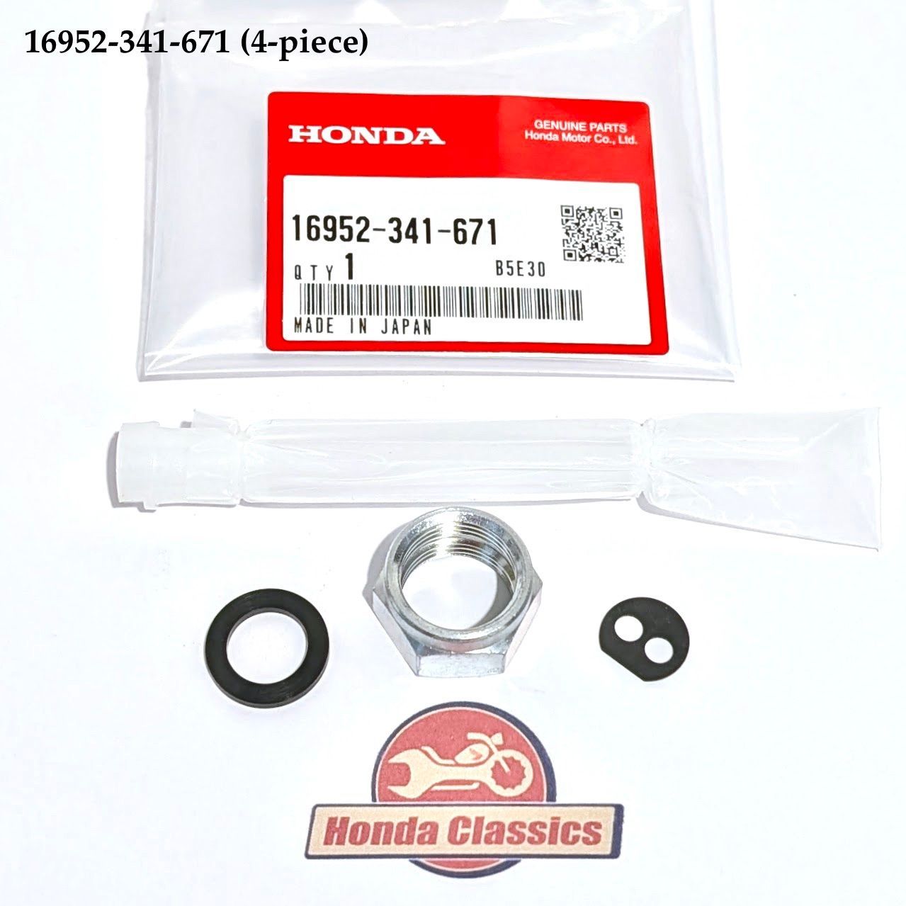 Fuel Tap Petcock Strainer Filter Set (4-piece) 16952-341-671 Fuel Tap Petcock Strainer Filter Set (4-piece) 16952-341-671