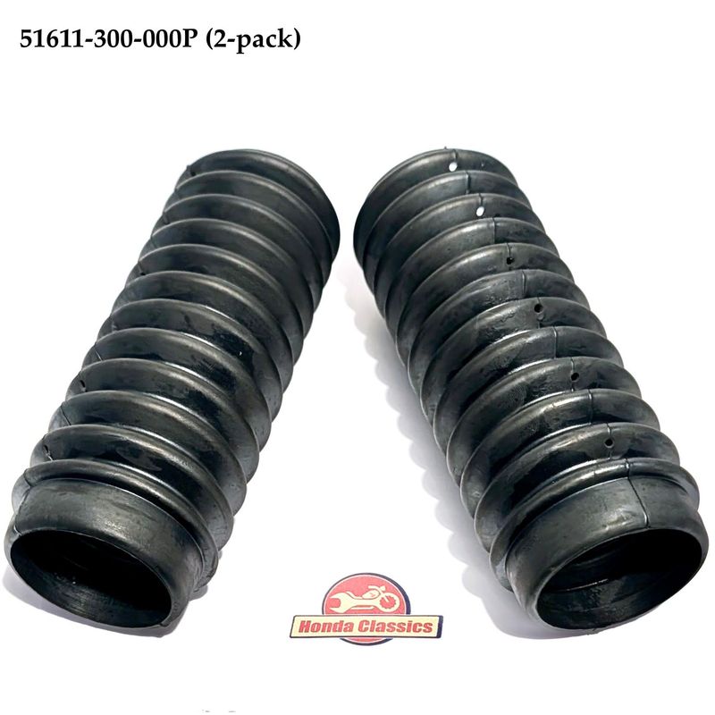 Front Fork Rubber Boots/Gaiters (2-pack) 51611-300-000P
