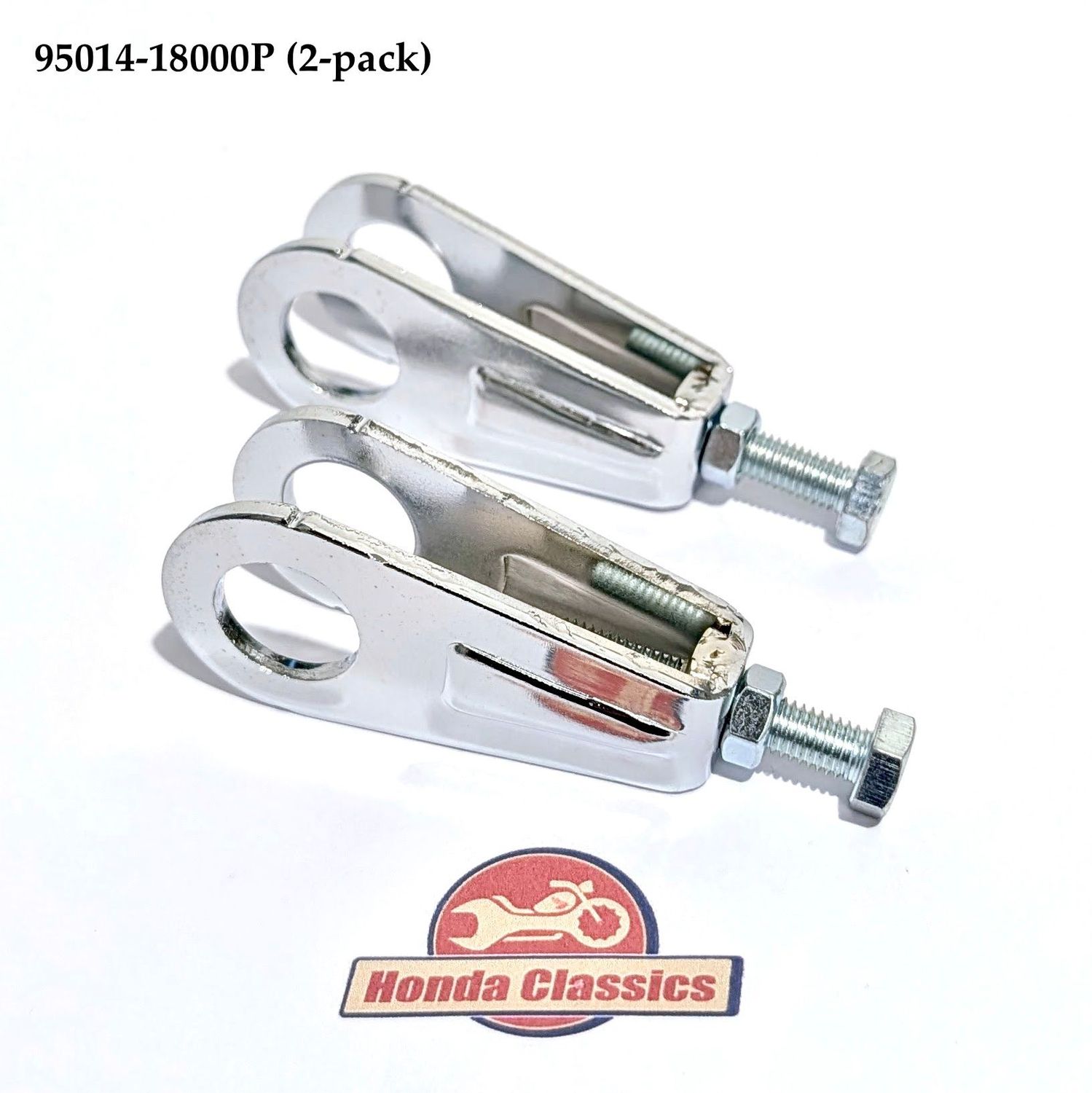 Rear Wheel Chain Adjusters (2-pack). 95014-18000P Rear Wheel Chain Adjusters (2-pack). 95014-18000P