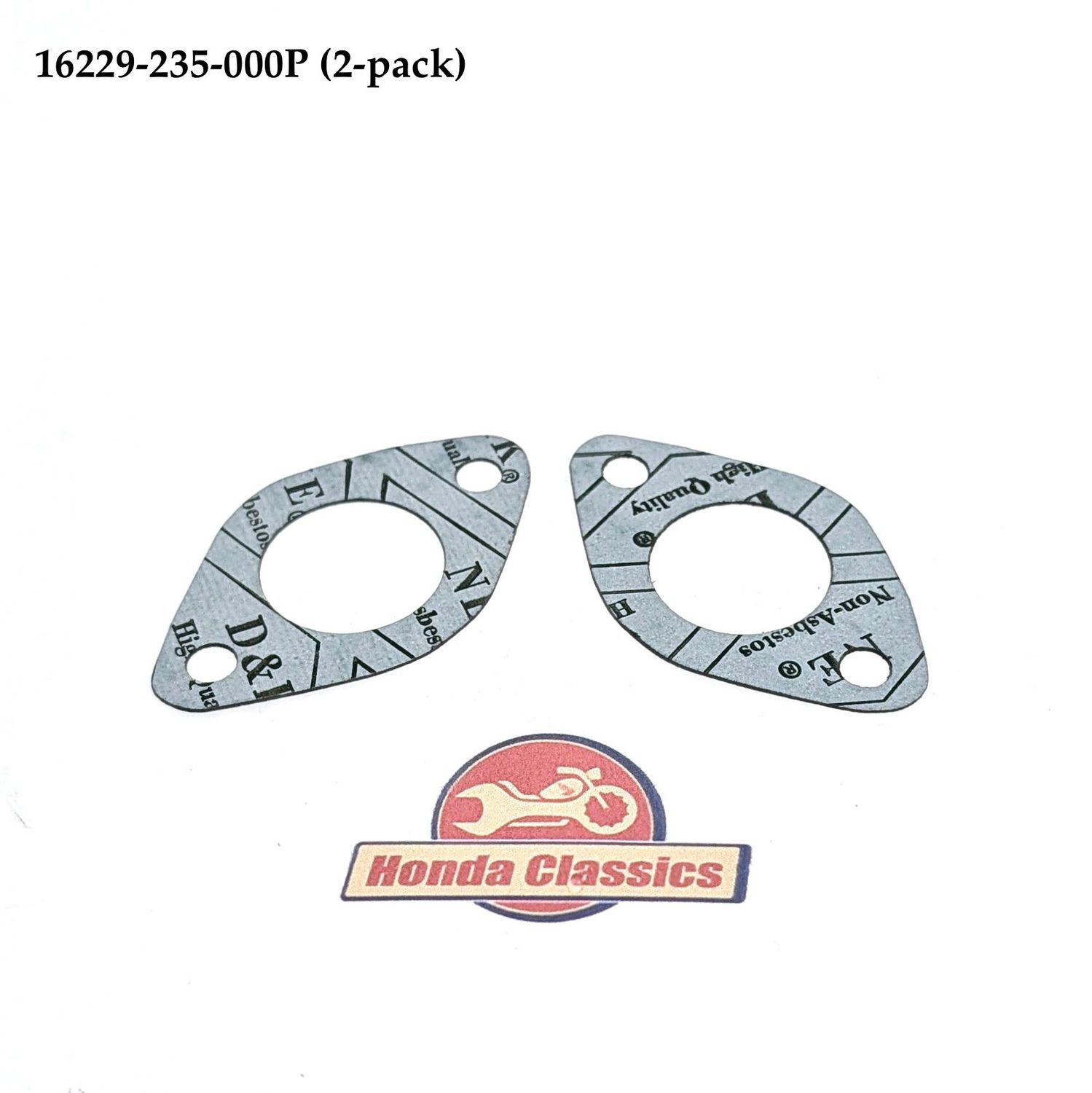 Gasket, Carburettor Inlet (2-pack). 16229-235-000P Gasket, Carburettor Inlet (2-pack). 16229-235-000P