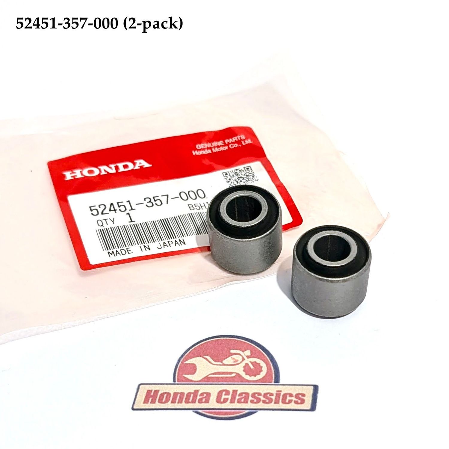 Rear Suspension Lower Rubber Bush (2-pack). 52451-357-000 Rear Suspension Lower Rubber Bush (2-pack). 52451-357-000