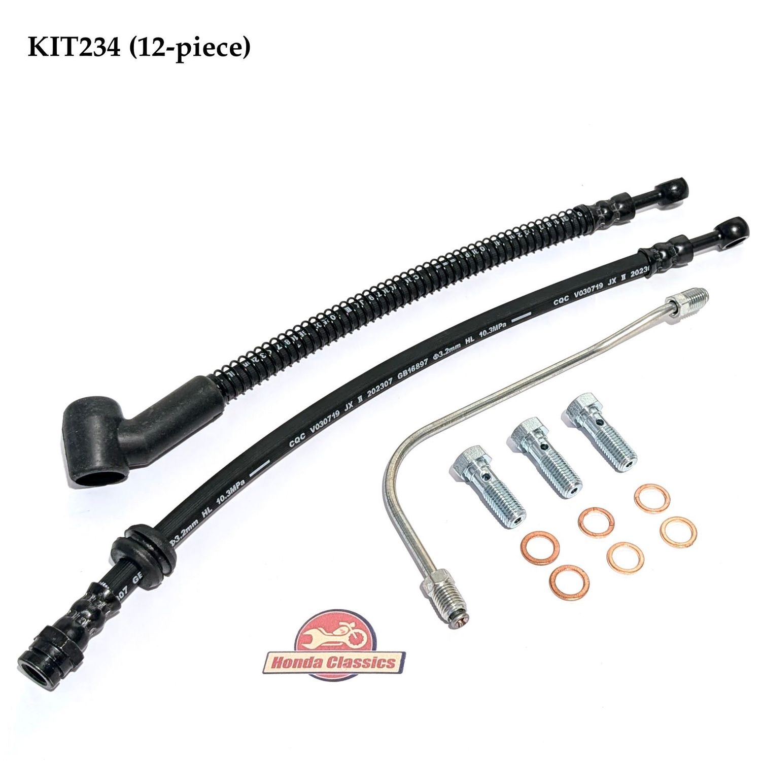 Front Brake Hose Line Set (12-piece) - KIT234