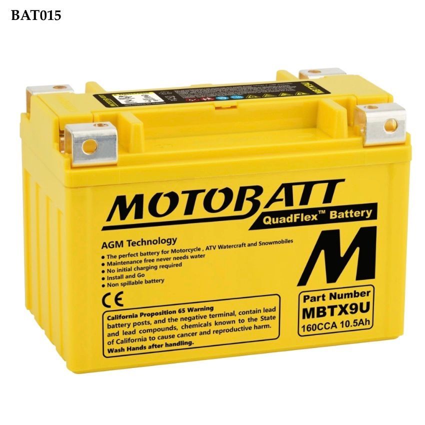 Battery, Motobatt MBTX9U. BAT015