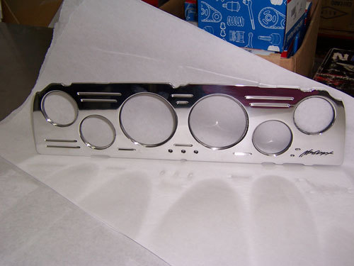 60-62 Chevy Pickup Dash Insert - 6 Hole, Polished or Brushed