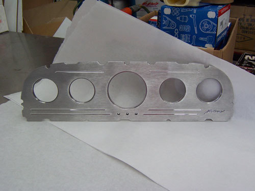 60-62 Chevy Pickup Dash Insert - 5 Hole, Polished and Brushed