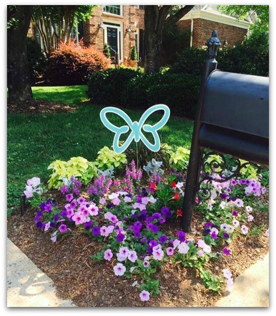 Teal Garden Butterflies