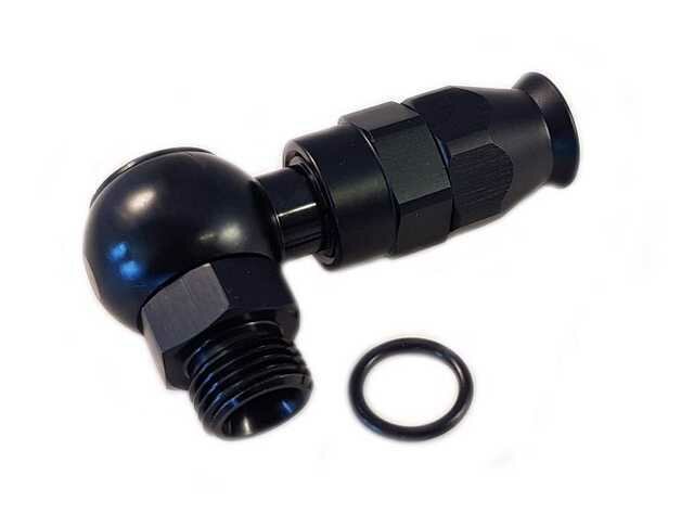 AN6 Banjo 90° - letkunliitin PTFE