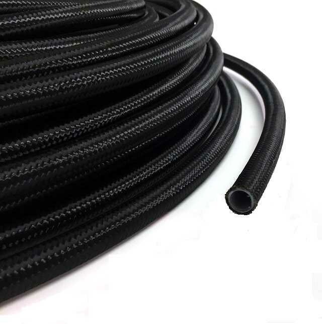 AN6 Nylonpunostettu letku PTFE Carbon (antistaattinen)
