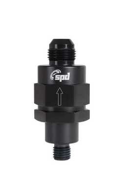 SPD V2 Takaiskuventtiilit full-flow M12x1.5 - AN8 musta