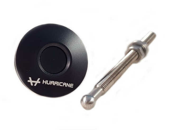 Hurricane - Push-Clips pikalukko 60mm Musta