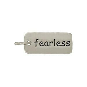 Sterling Silver Word Charm - Fearless
