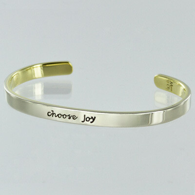 Inspirational Stackable Mantra Cuff Bracelet Adjustable