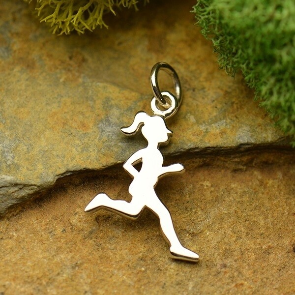 Sterling Silver Running Girl Necklace