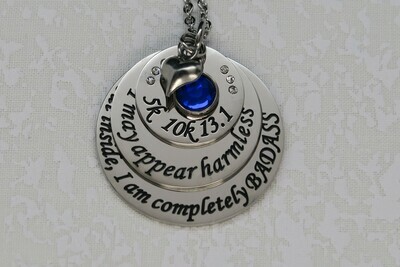 I may appear harmless, but inside I am completely BADASS Necklace