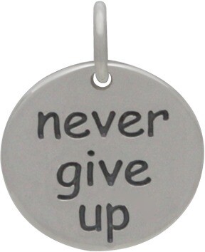Sterling Silver Never Give Up Necklace
