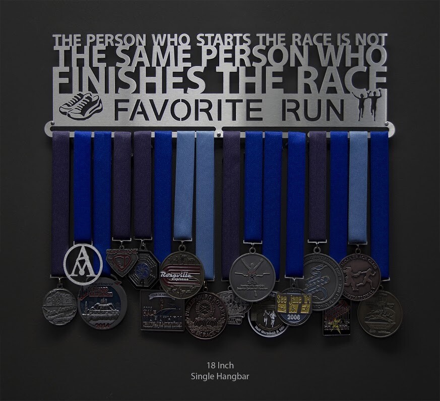 Favorite Run Finishes the Race Medal Display