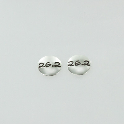 Sterling Silver 26.2 Running Distance Earrings