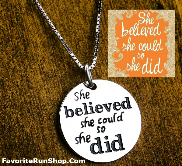 All Sterling She Believed She Could So She Did Necklace