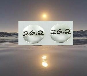 Sterling Silver 26.2 Running Distance Earrings