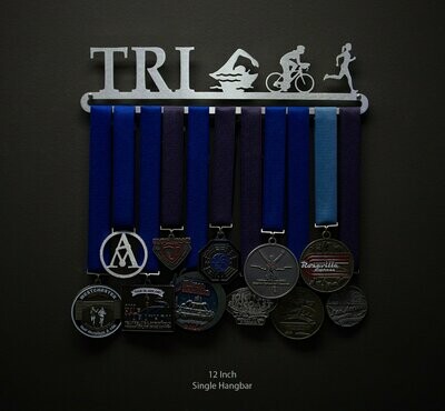 Medal Display Triathlon Figures - Female