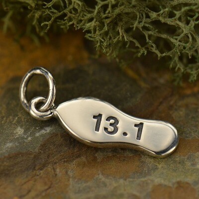Sterling Silver 13.1 Half Marathon Charm Necklace