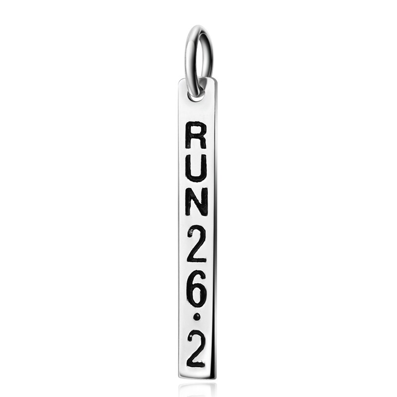 All Sterling Silver Run 26.2 Necklace