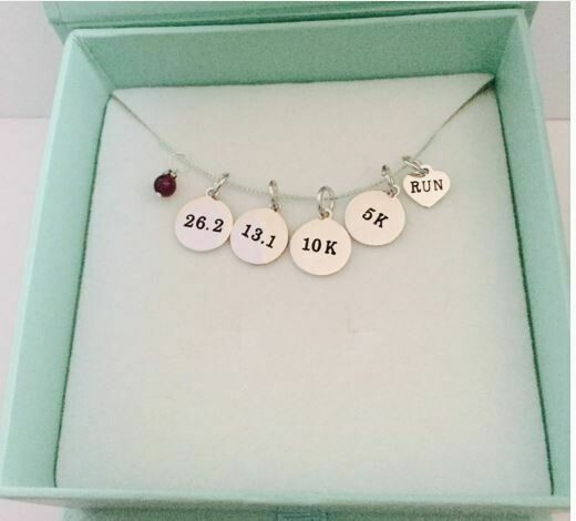 All Sterling Silver Run 13.1/26.2/5K/10K Necklace