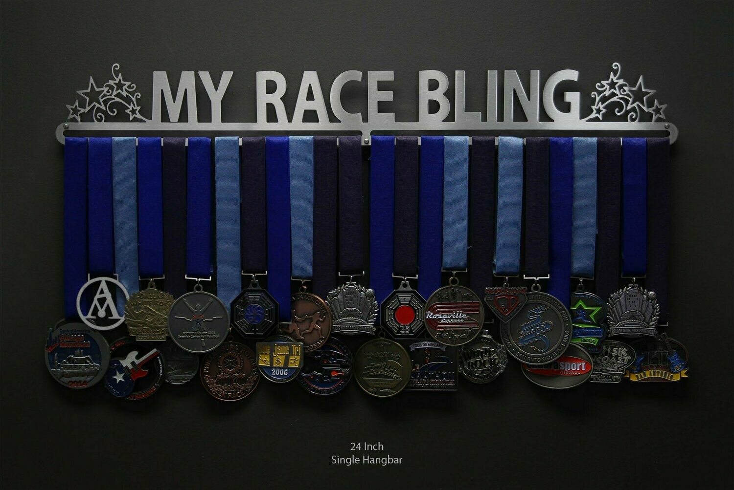 My Race Bling with stars Medal Display