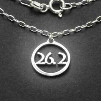 All Sterling Silver 26.2 Charm Necklace