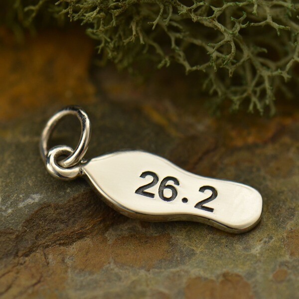 Sterling Silver 26.2 Marathon Charm Necklace